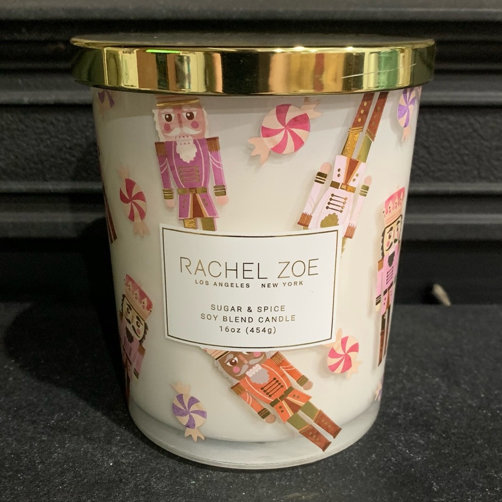 Rachael Zoe Let It Snow Sugar & Spice Soy Blend 16 Oz Candle Brand New